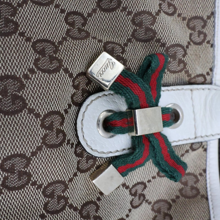 Gucci Beige/White Princy Tote Bag - Lux Central