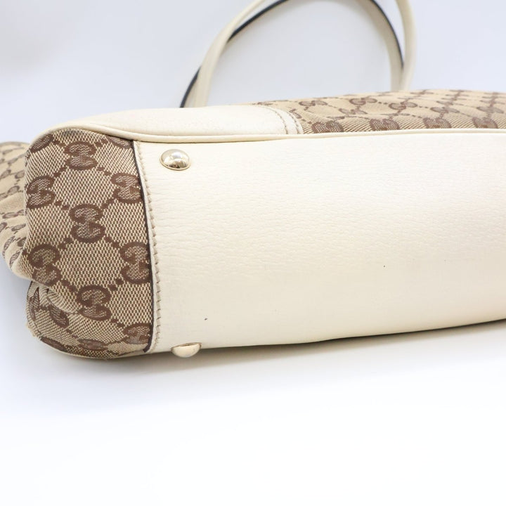 Gucci Beige/White Princy Tote Bag - Lux Central