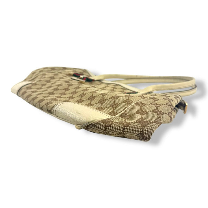 Gucci Beige/White Princy Tote Bag - Lux Central