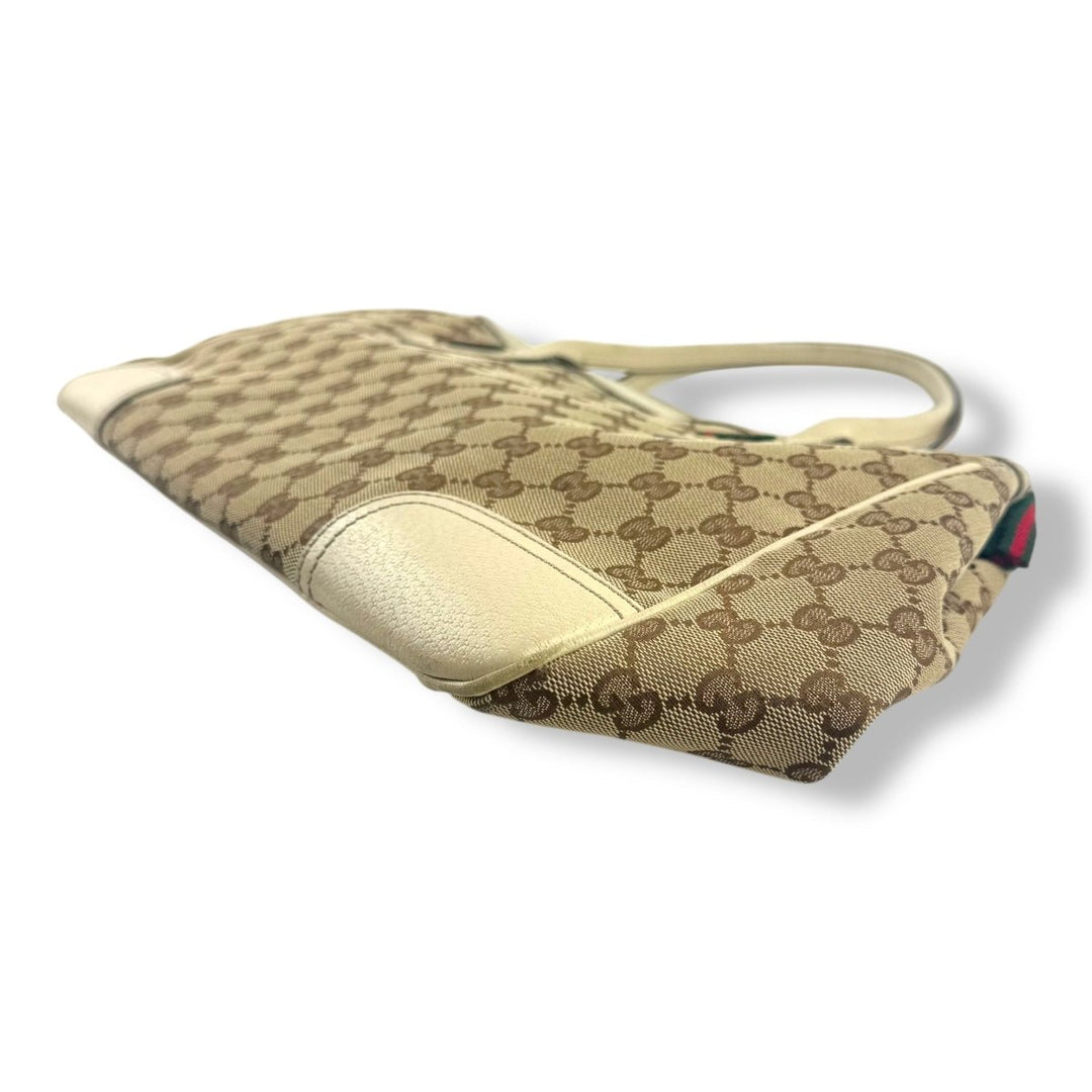 Gucci Beige/White Princy Tote Bag - Lux Central