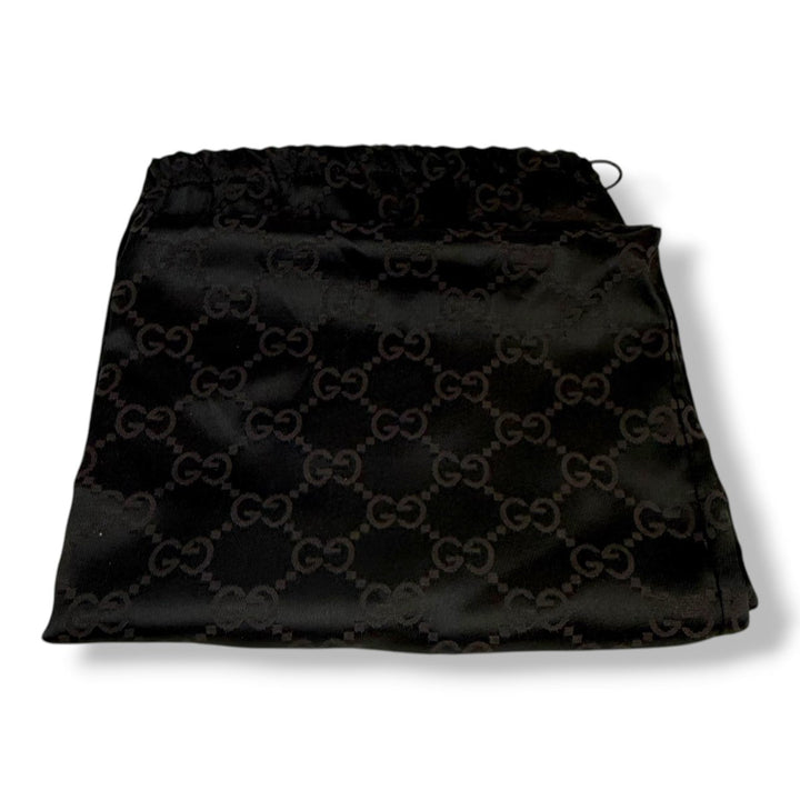 Gucci Black GG Monogram Boston Canvas Bag - Lux Central