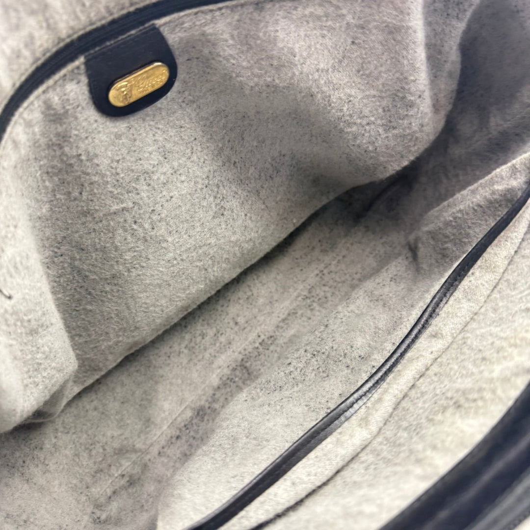 Gucci Black GG Monogram Boston Canvas Bag - Lux Central