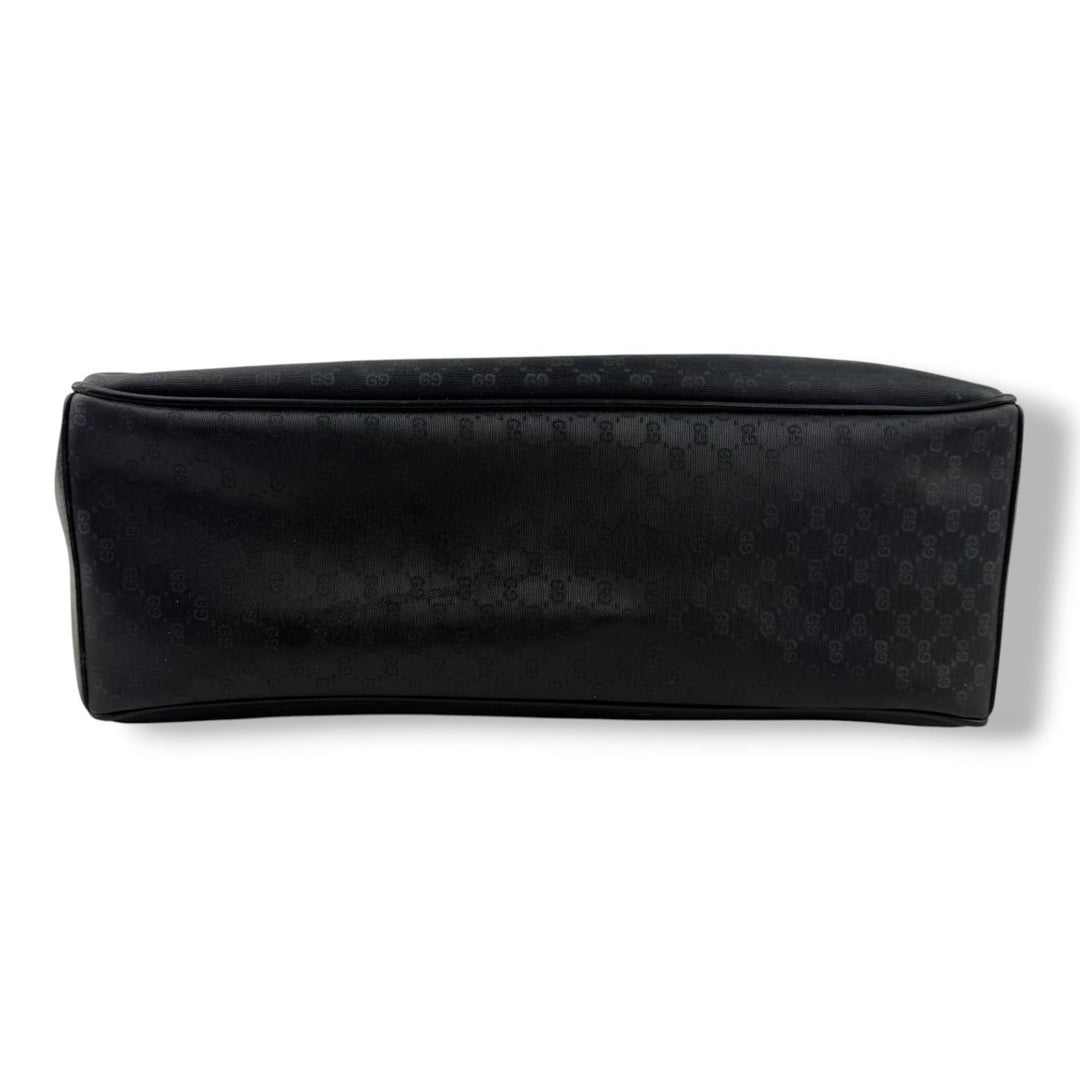 Gucci Black GG Monogram Boston Canvas Bag - Lux Central