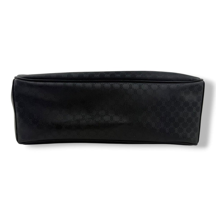 Gucci Black GG Monogram Boston Canvas Bag - Lux Central