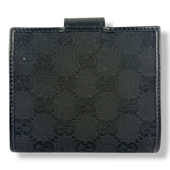 Gucci Black GG Monogram Clip Wallet - Lux Central
