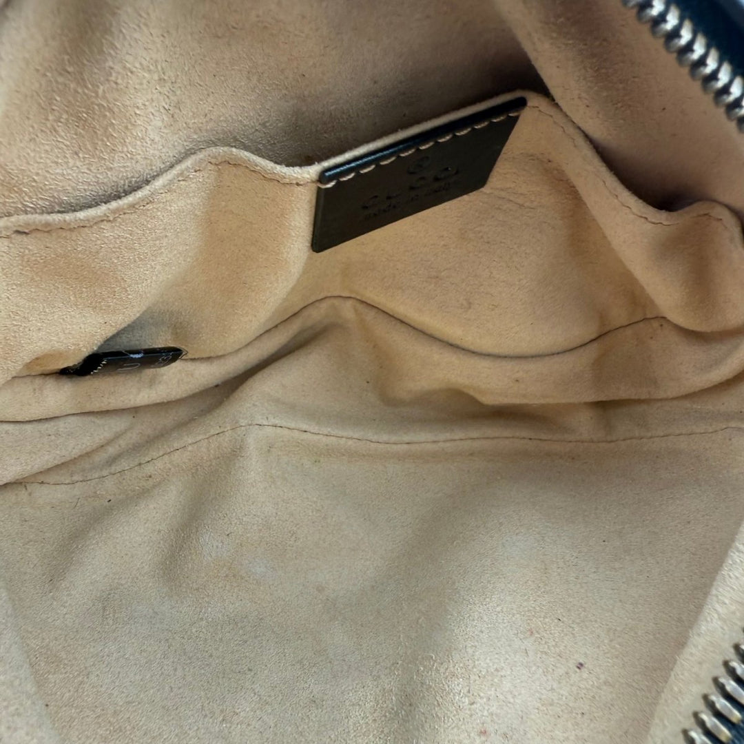 Gucci Black Marmont Black Quilted Leather Belt Handbag - Lux Central