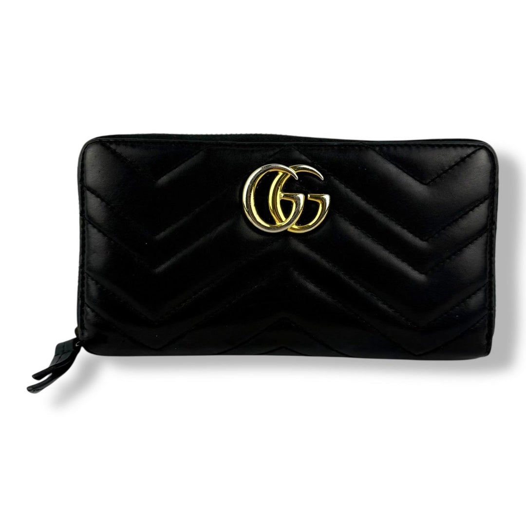 Gucci Black Marmont Zippy Purse - Lux Central