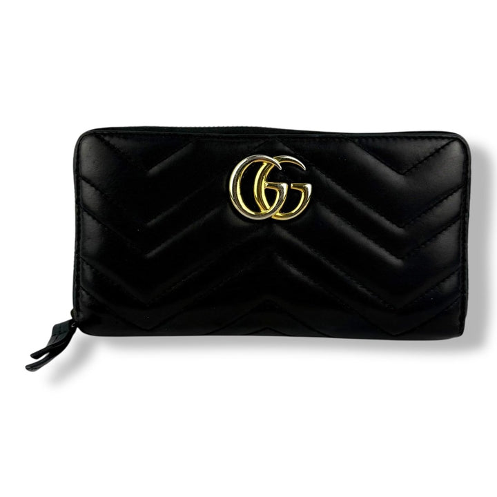 Gucci Black Marmont Zippy Purse - Lux Central