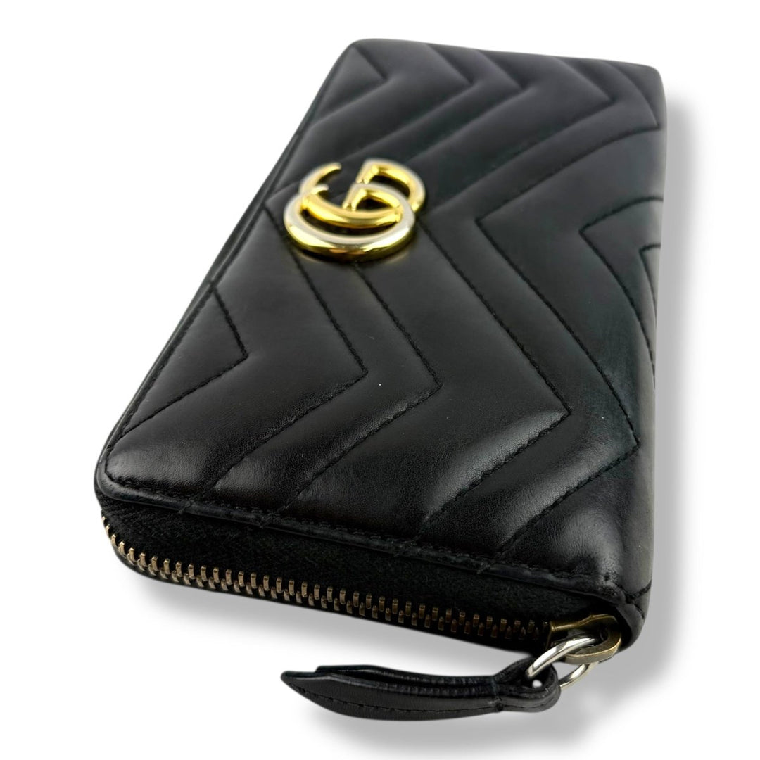 Gucci Black Marmont Zippy Purse - Lux Central