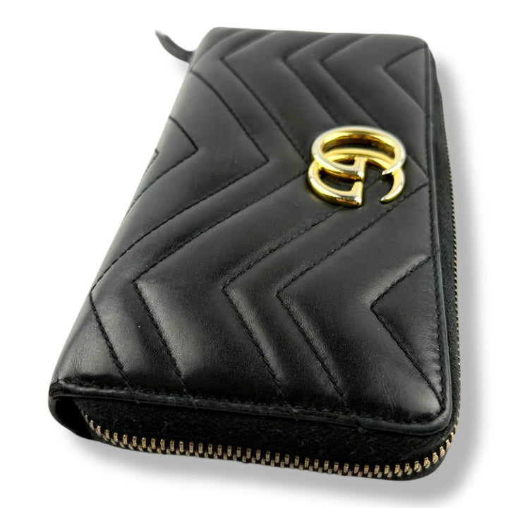 Gucci Black Marmont Zippy Purse - Lux Central