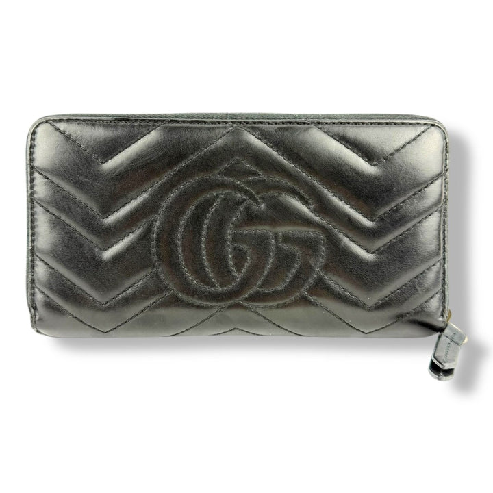 Gucci Black Marmont Zippy Purse - Lux Central