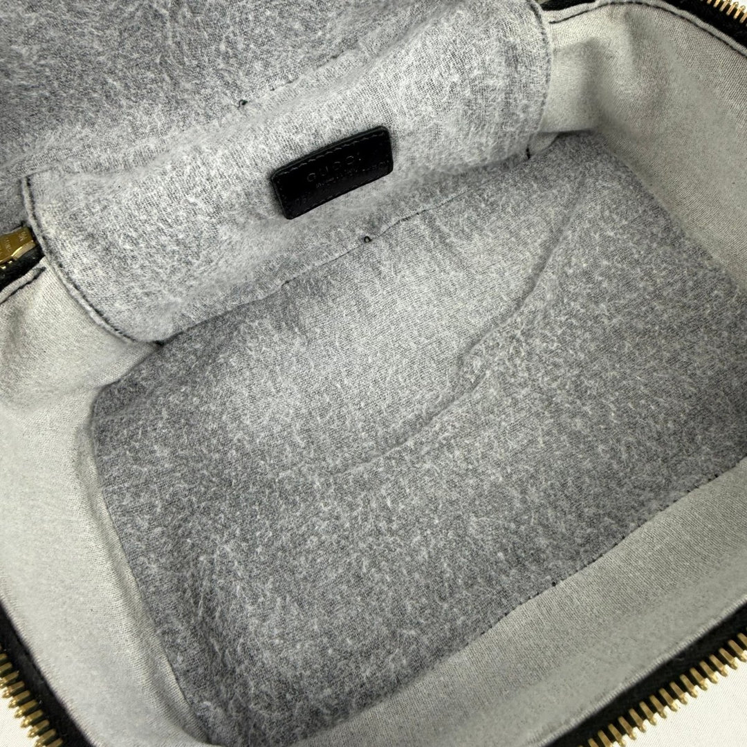 Gucci Black Patent Bamboo Vanity Bag - Lux Central