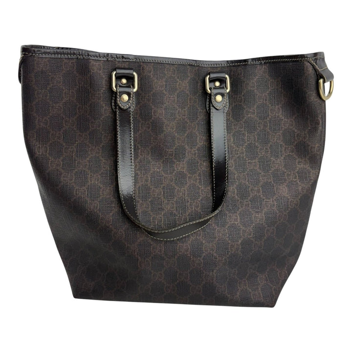 Gucci Brown Monogram Canvas Tote Handbag - Lux Central