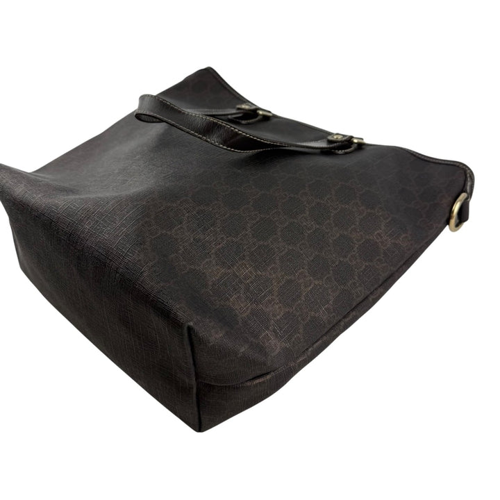 Gucci Brown Monogram Canvas Tote Handbag - Lux Central