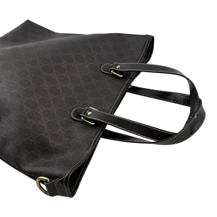Gucci Brown Monogram Canvas Tote Handbag - Lux Central