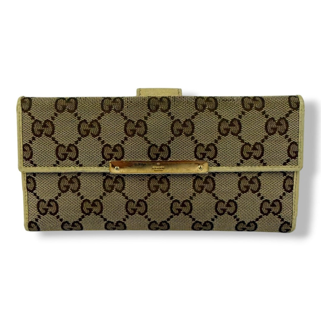 Gucci Canvas Beige GG Monogram Femme Wallet - Lux Central