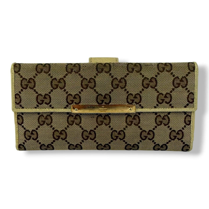 Gucci Canvas Beige GG Monogram Femme Wallet - Lux Central