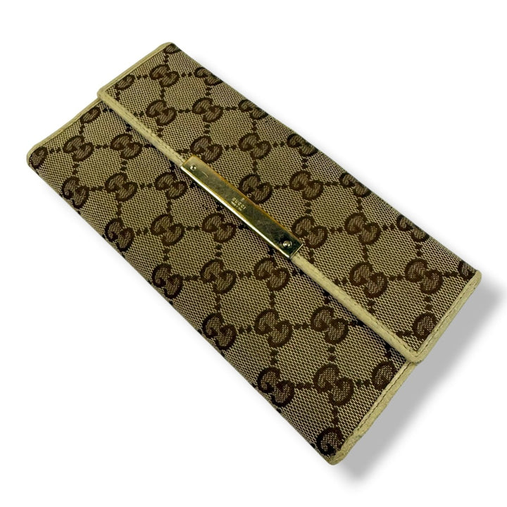 Gucci Canvas Beige GG Monogram Femme Wallet - Lux Central