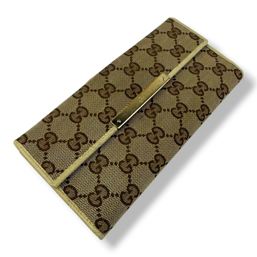 Gucci Canvas Beige GG Monogram Femme Wallet - Lux Central