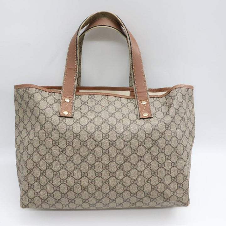 Gucci Canvas Beige\Brown Tote Handbag - Lux Central