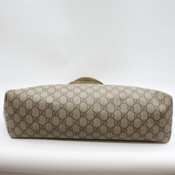 Gucci Canvas Beige\Brown Tote Handbag - Lux Central