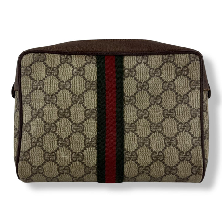 Gucci Canvas GG Monogram Beige Clutch Pouch Bag - Lux Central