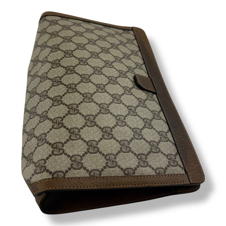 Gucci Canvas GG Monogram Beige Clutch Pouch Bag - Lux Central