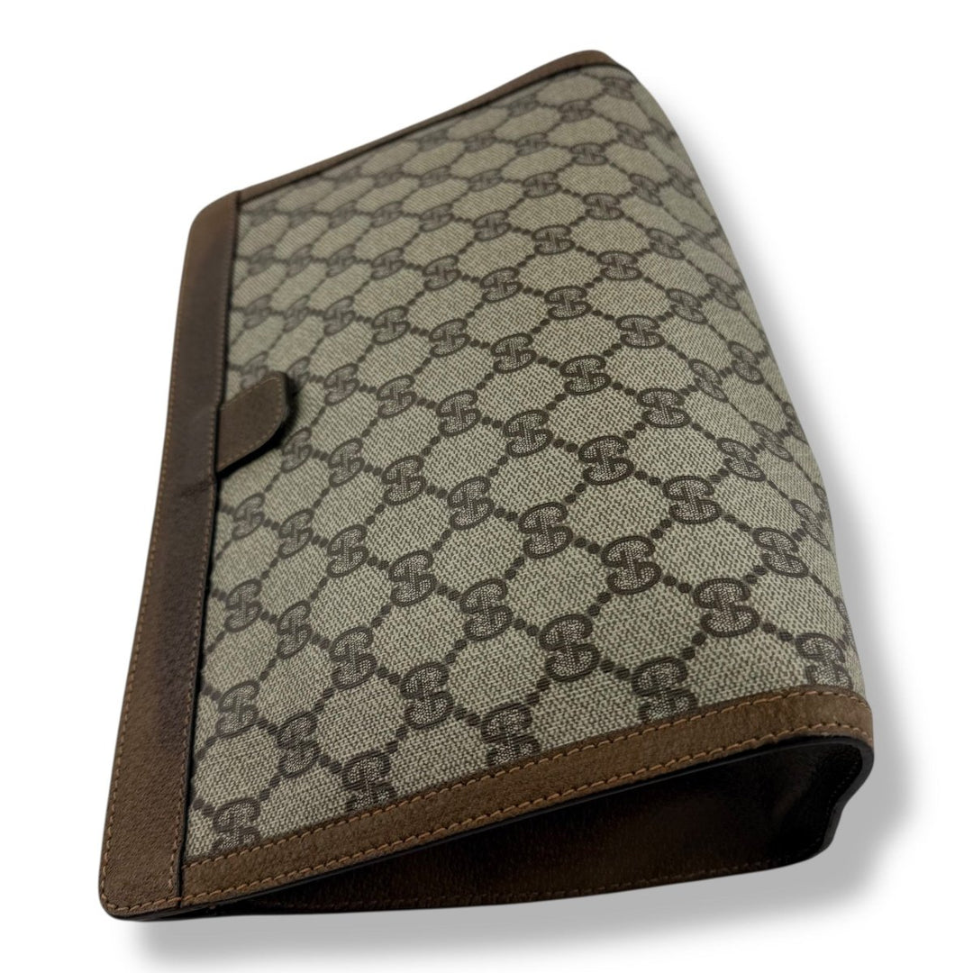 Gucci Canvas GG Monogram Beige Clutch Pouch Bag - Lux Central