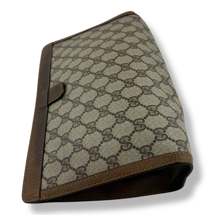 Gucci Canvas GG Monogram Beige Clutch Pouch Bag - Lux Central