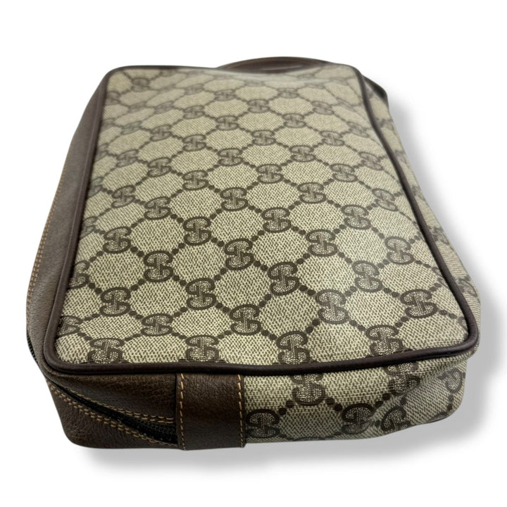 Gucci Canvas GG Monogram Beige Clutch Pouch Bag - Lux Central