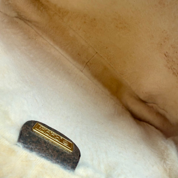 Gucci Canvas GG Supreme Beige Clutch Pouch Bag - Lux Central