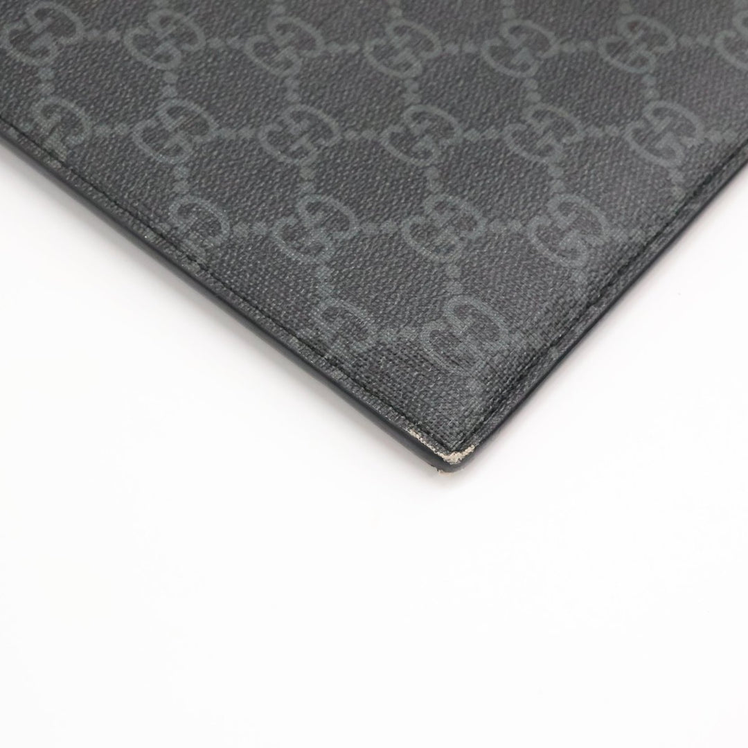 Gucci Canvas GG Supreme Black Snake Clutch Pouch Bag - Lux Central
