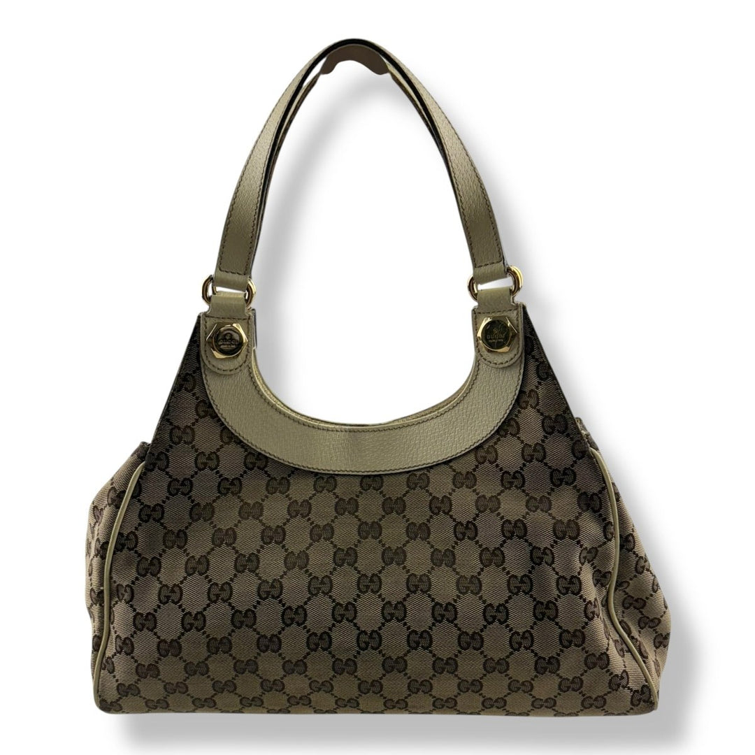 Gucci Charmy GG Beige Monogram Handbag - Lux Central