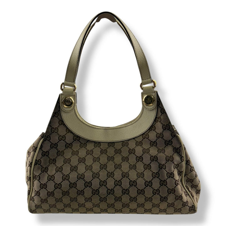 Gucci Charmy GG Beige Monogram Handbag - Lux Central