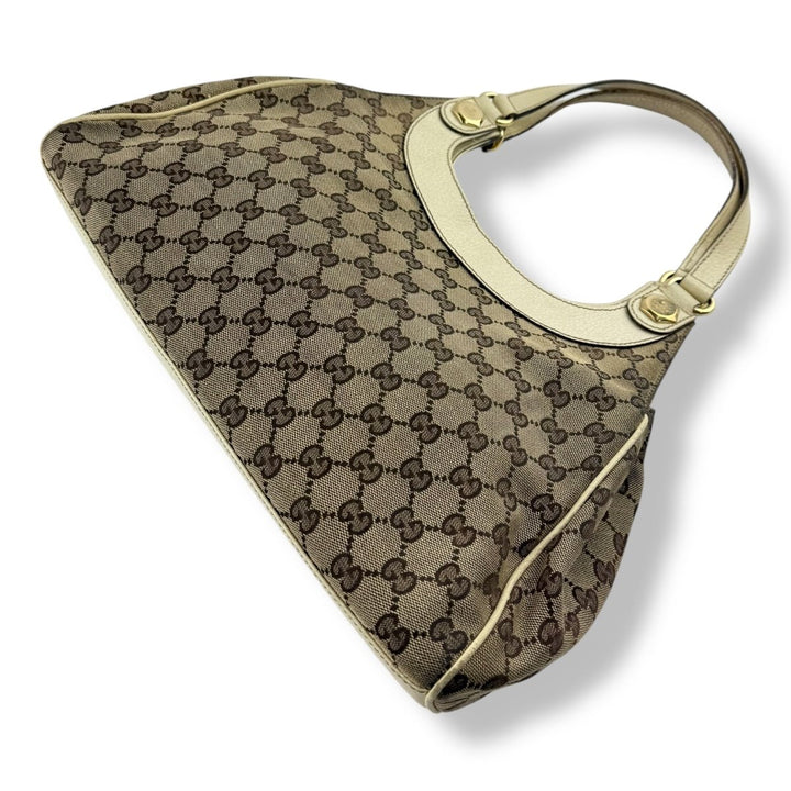 Gucci Charmy GG Beige Monogram Handbag - Lux Central