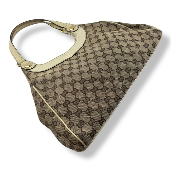 Gucci Charmy GG Beige Monogram Handbag - Lux Central