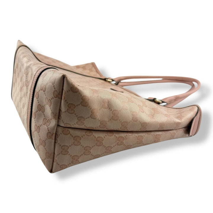 Gucci Crystal Pink GG Monogram Tote Handbag - Lux Central