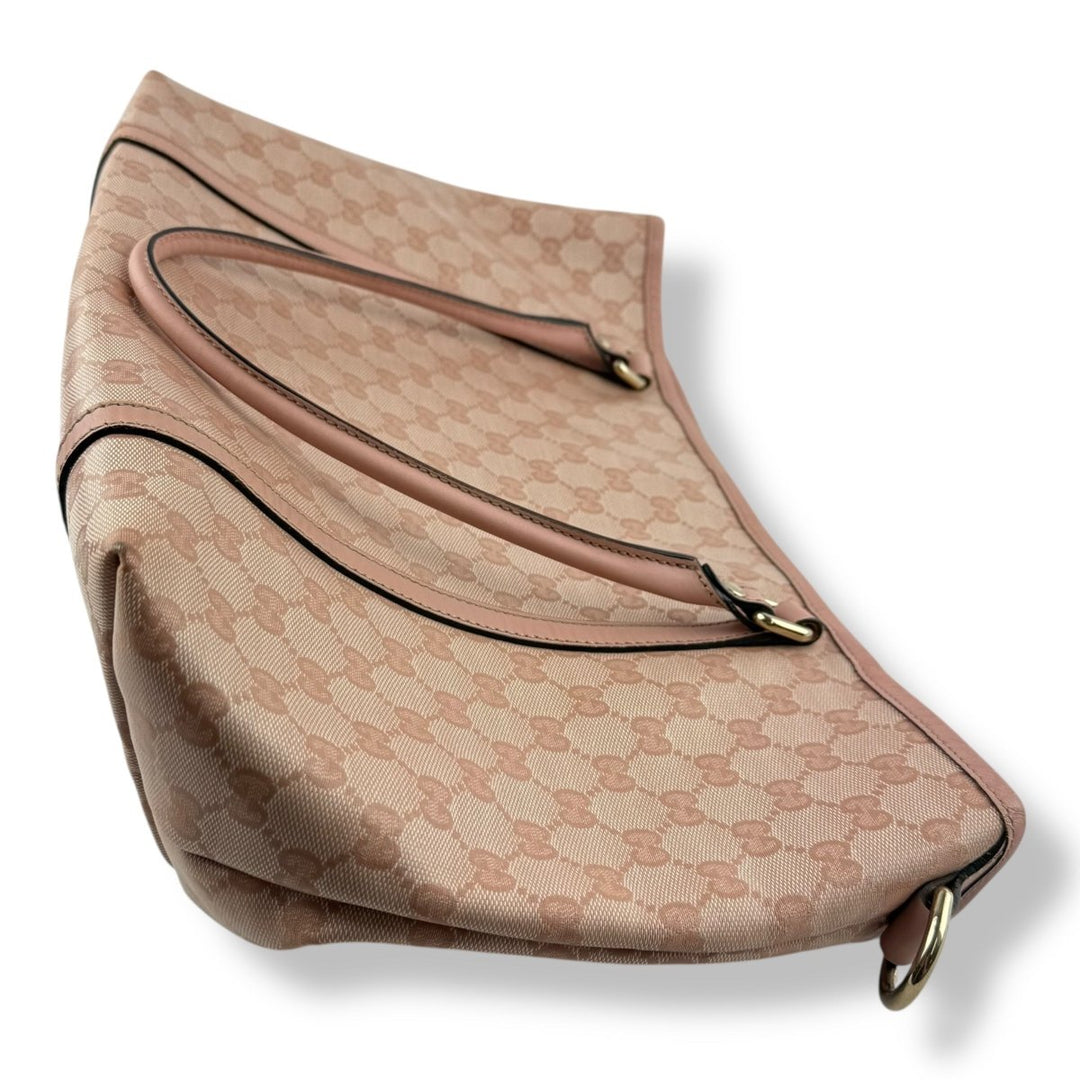 Gucci Crystal Pink GG Monogram Tote Handbag - Lux Central