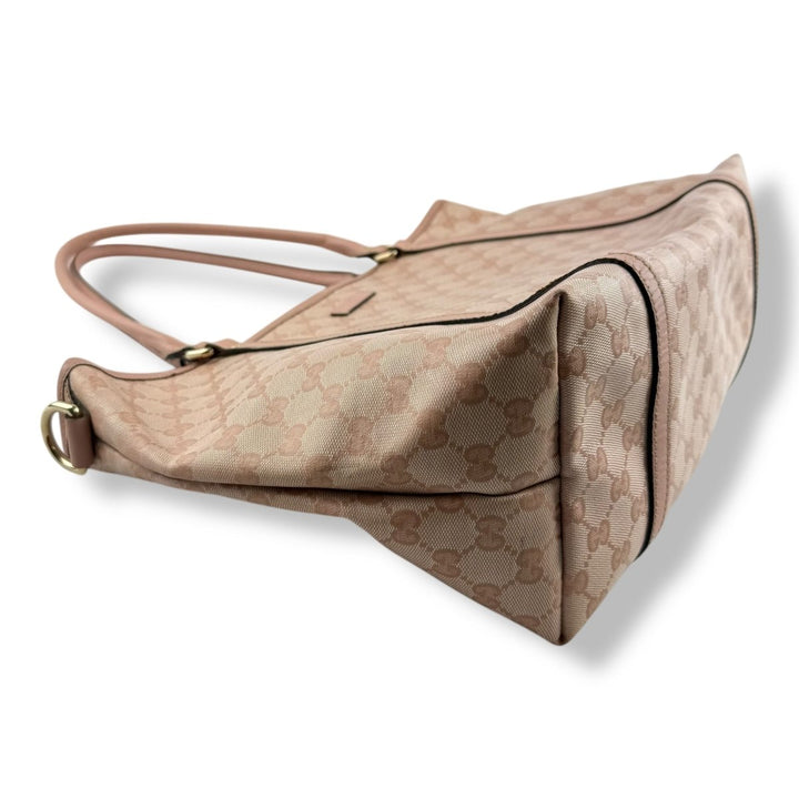 Gucci Crystal Pink GG Monogram Tote Handbag - Lux Central