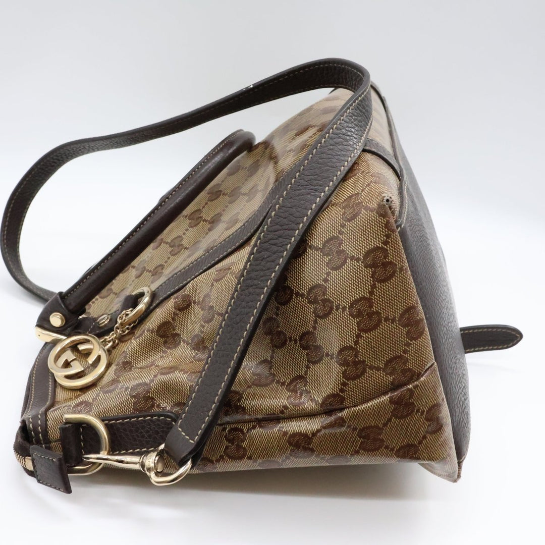Gucci GG Bandouliere Supreme Crystal Beige Tote Handbag - Lux Central