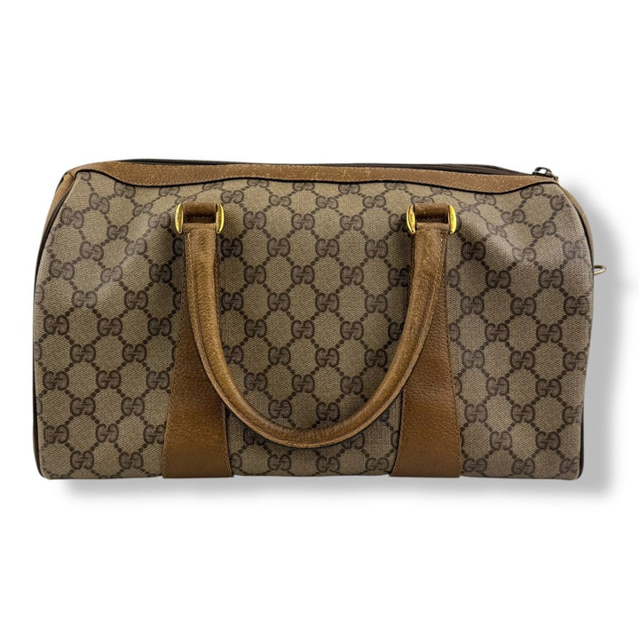 Gucci GG Beige Boston Canvas Bag - Lux Central