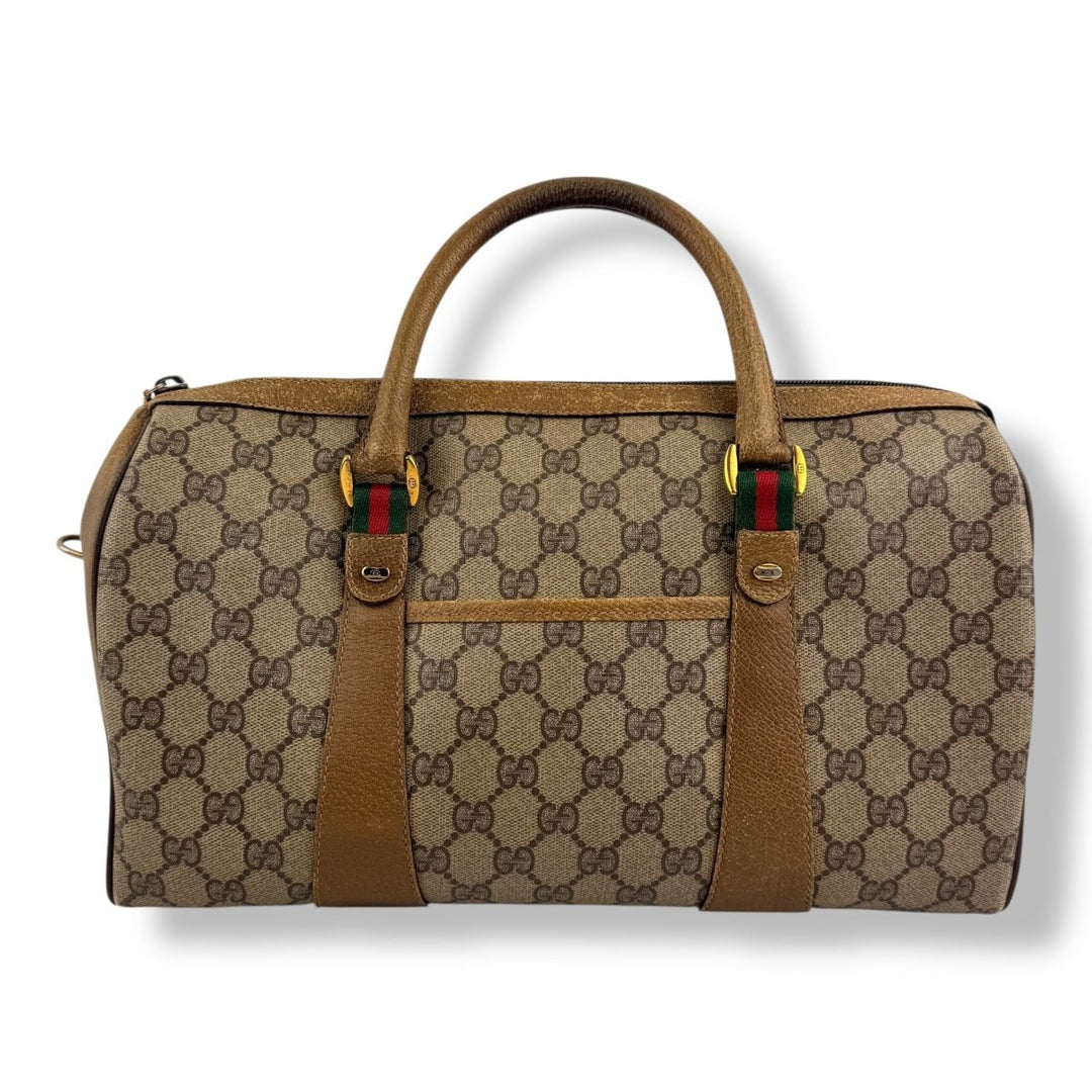 Gucci GG Beige Boston Canvas Bag - Lux Central