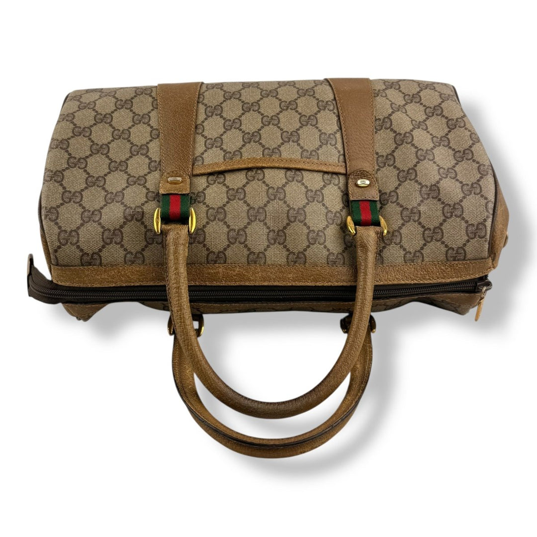 Gucci GG Beige Boston Canvas Bag - Lux Central