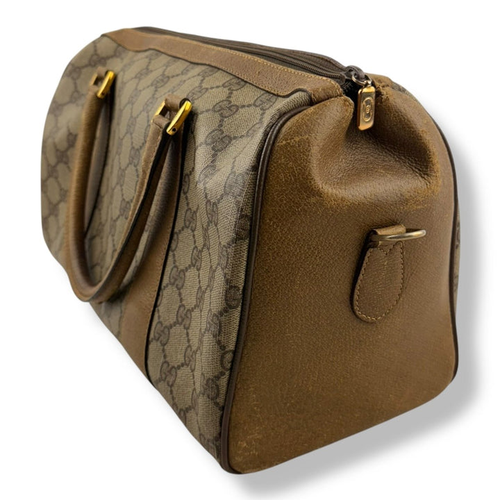 Gucci GG Beige Boston Canvas Bag - Lux Central