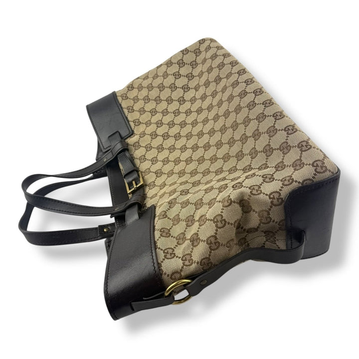 Gucci GG Beige Canvas Monogram Weekender Belt Bag - Lux Central