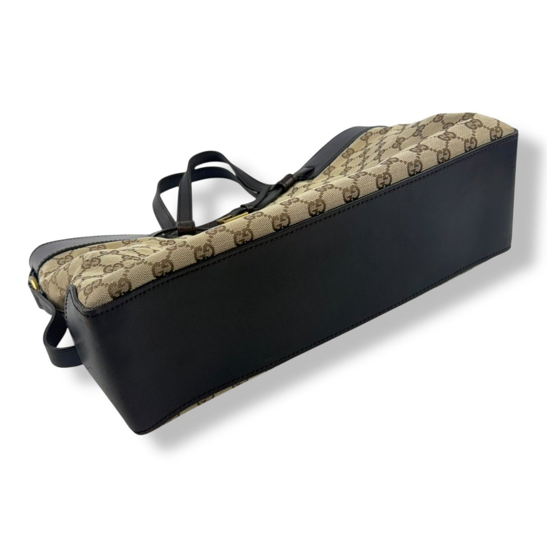 Gucci GG Beige Canvas Monogram Weekender Belt Bag - Lux Central