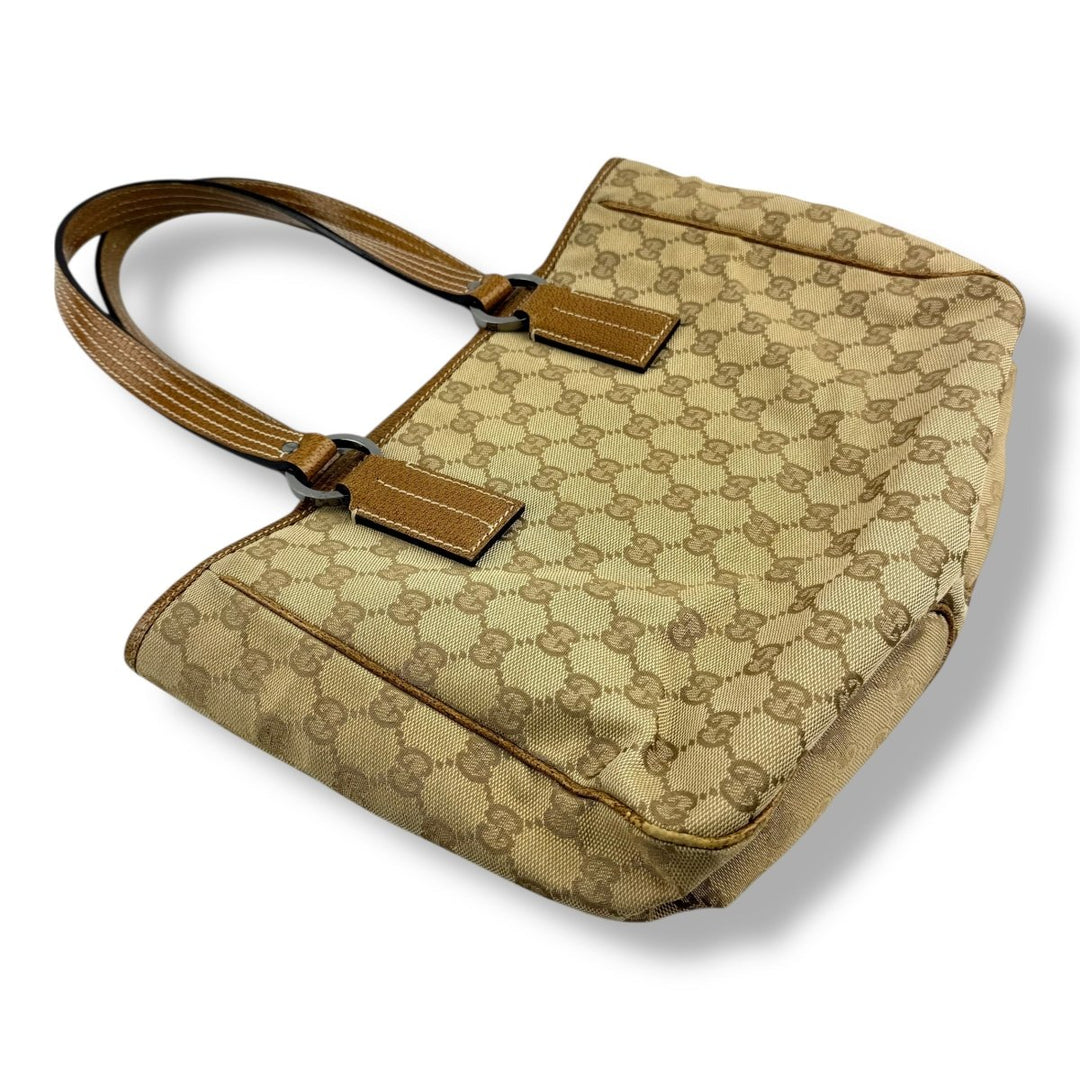 Gucci GG Beige Canvas Tote Bag - Lux Central