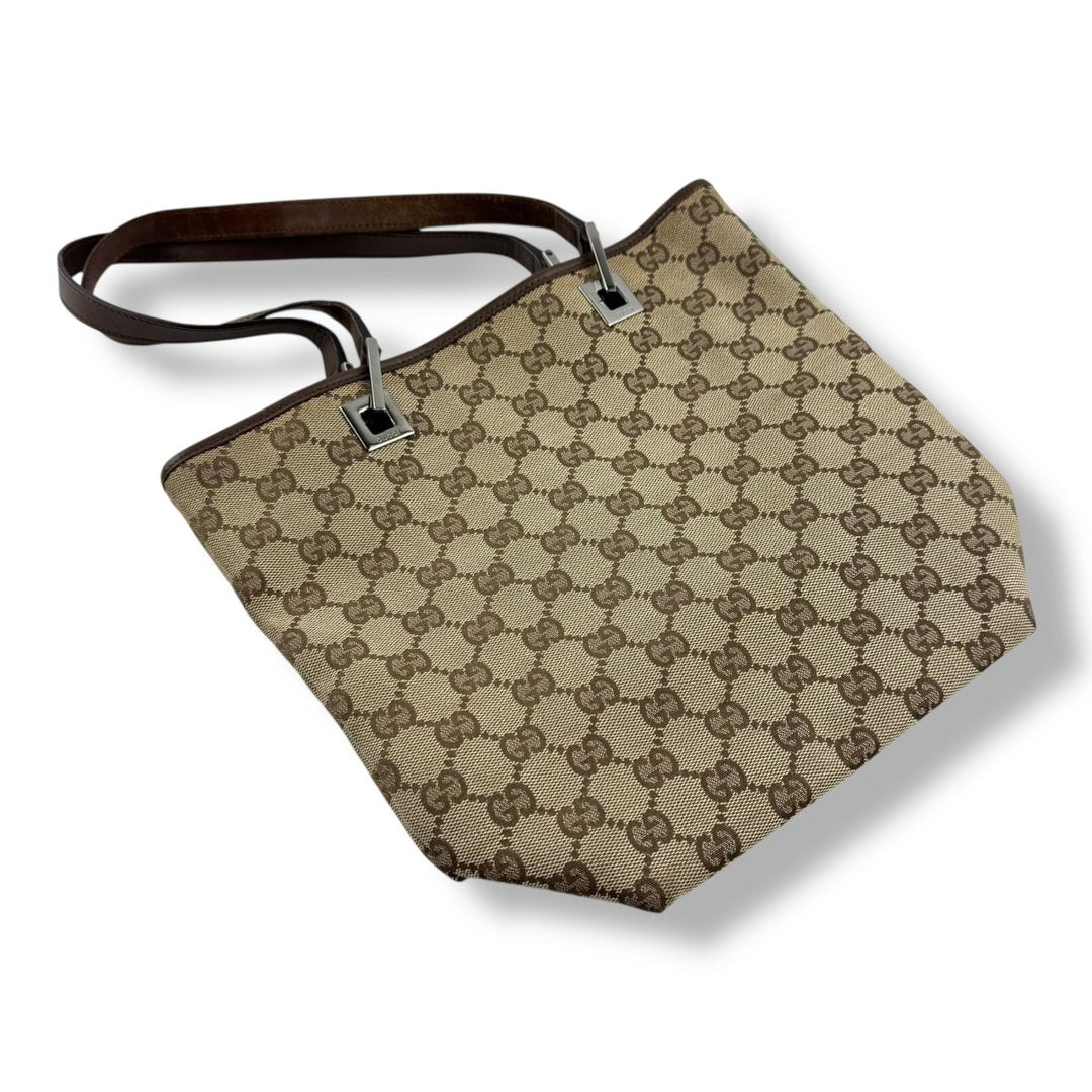 Gucci GG Beige Canvas Tote Bag - Lux Central