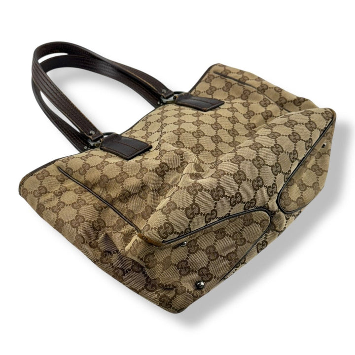 Gucci GG Beige Canvas Tote Bag - Lux Central