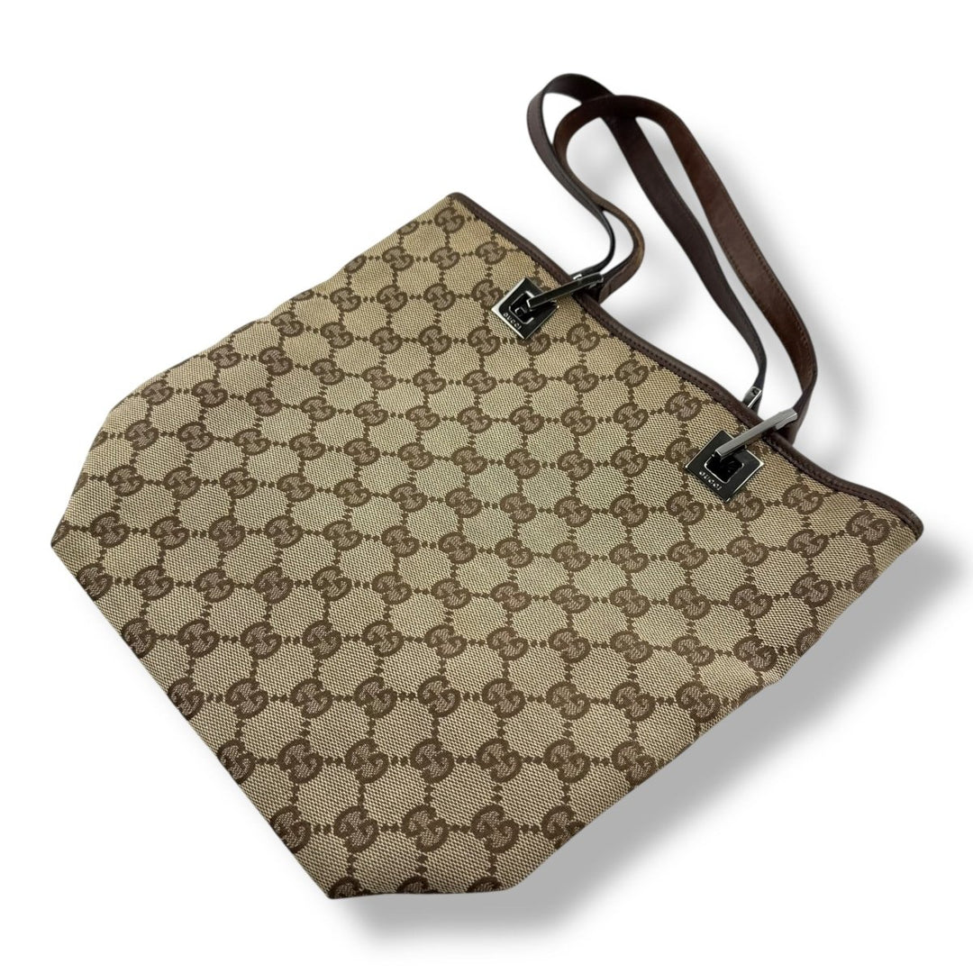 Gucci GG Beige Canvas Tote Bag - Lux Central